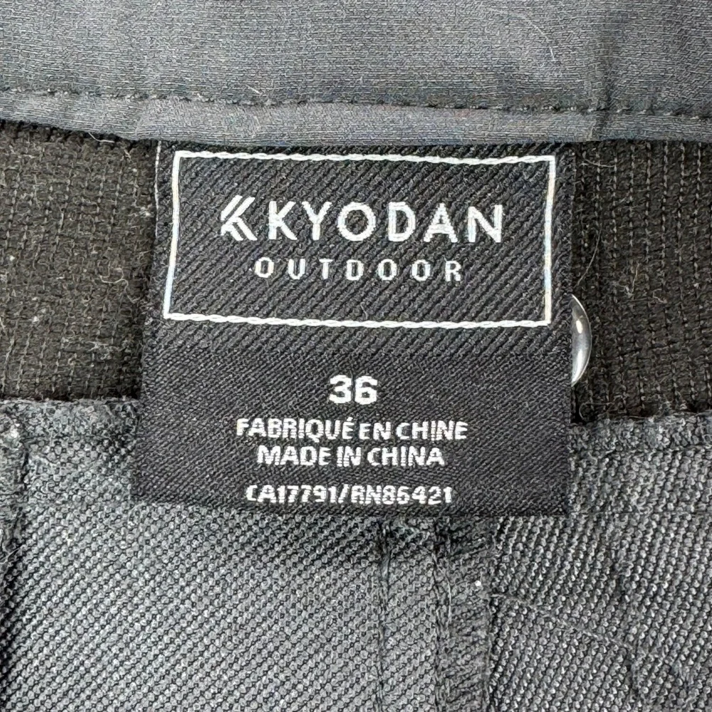 Kyodan Outdoor Mens Performance Pants Charcoal Gray Stretch Hiking Golf Size 36